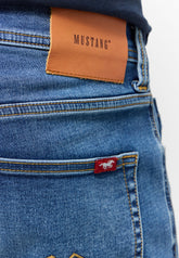 Męskie Spodnie Jeansowe Mustang Oregon Slim Denim Blue 1015547 5000 501